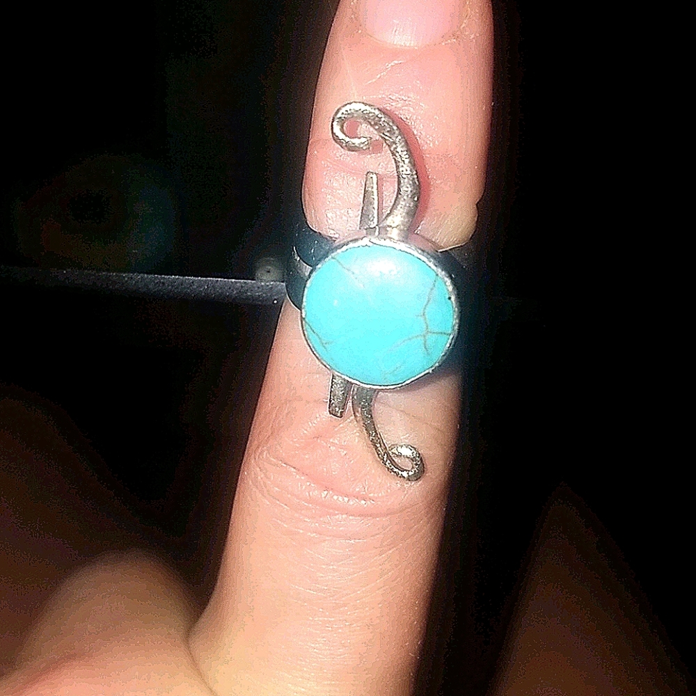 Vintage Sterling  Silver Turquoise Ring